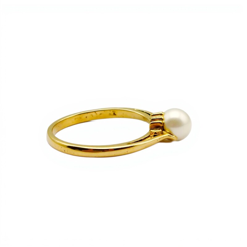 Anillo Solitario-Oro bajo-Perla española-AN8172 conperla