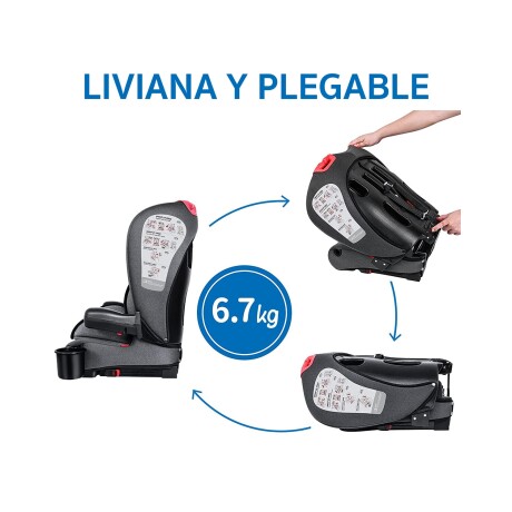 Silla butaca para auto Bebesit Smart plegable con posavaso hasta 36kg Gris