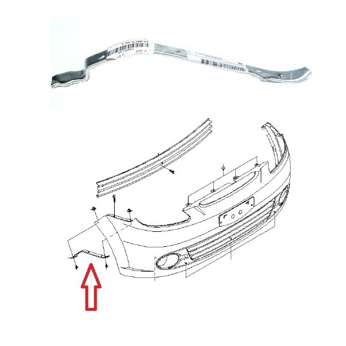 SOPORTE DE PARAGOLPE DELANTERO DERECHO - SPARK 