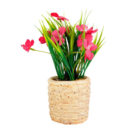 Planta artificial con maceta de ceramica Planta artificial con maceta de ceramica