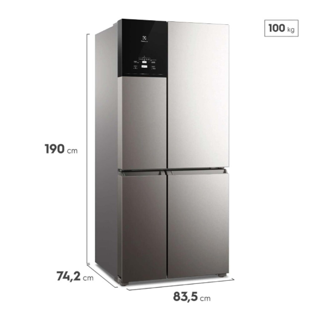 HELADERA ELECTROLUX 621-LITROS GRIS IQ8S