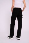 Pantalón cargo de gabardina Negro