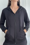 Campera capucha Negra