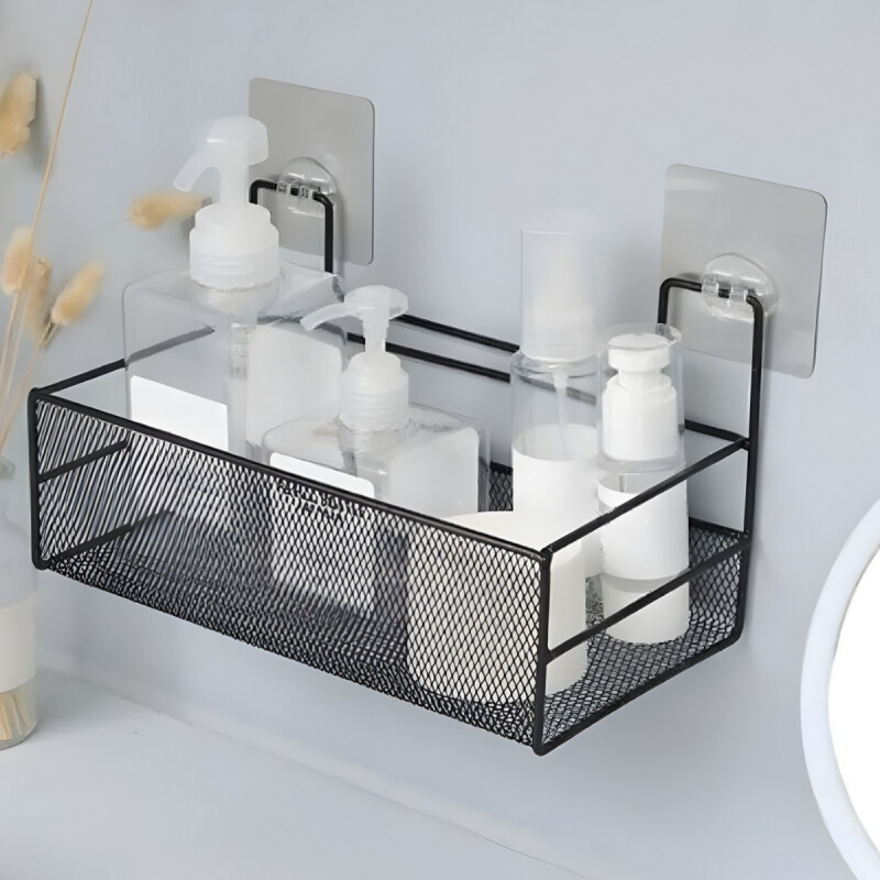 Estante colgante adhesivo M NEGRO