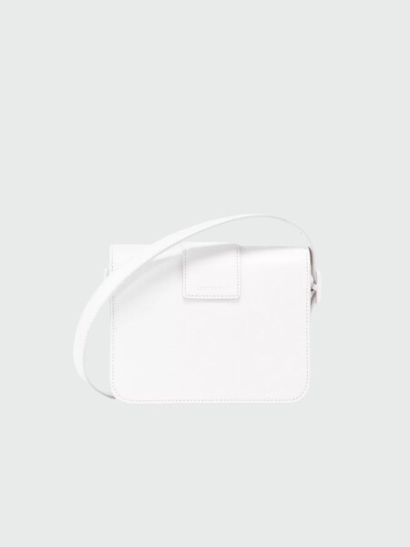 Longchamp -Cartera de cuero con solapa, Box-trot Negro con Logo