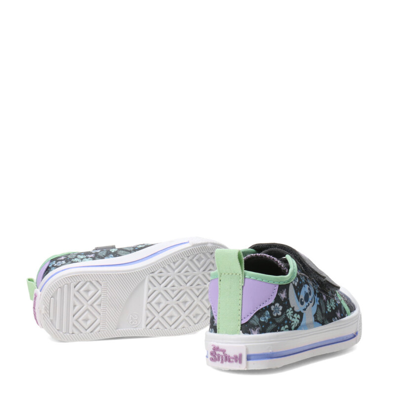 Championes Infantiles Disney Stitch Velcros Gris - Lila