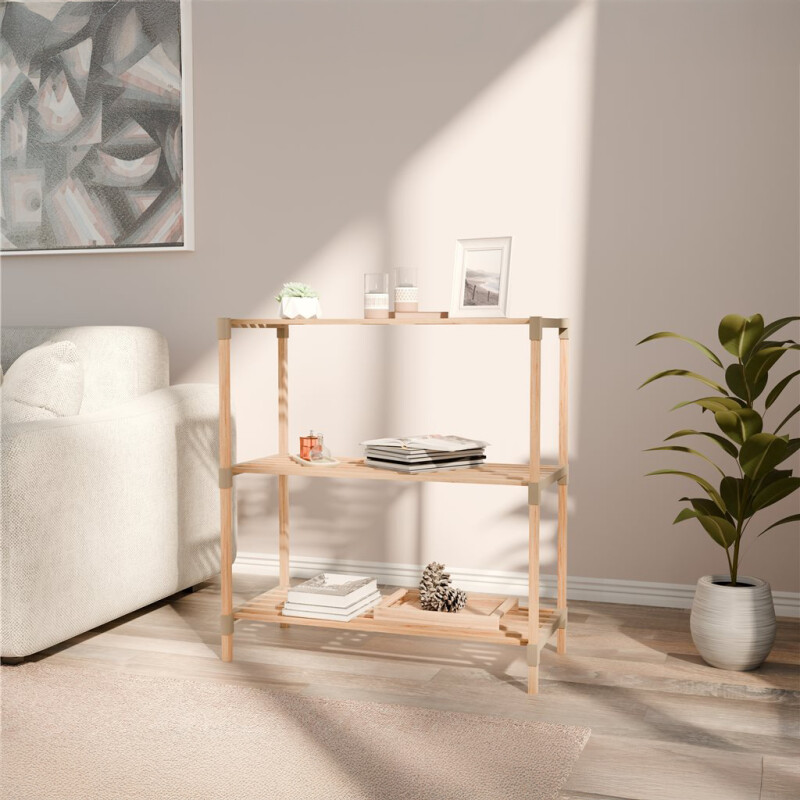 ESTANTERIA 3 NIVELES 78X65X30CMS MADERA ESTANTERIA 3 NIVELES 78X65X30CMS MADERA