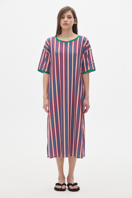 Vestido Pad ST Blue/Bordeaux