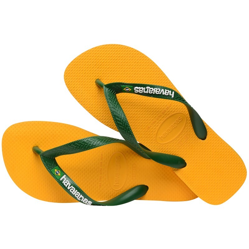 Ojotas Havaianas Brasil Logo Amarillo
