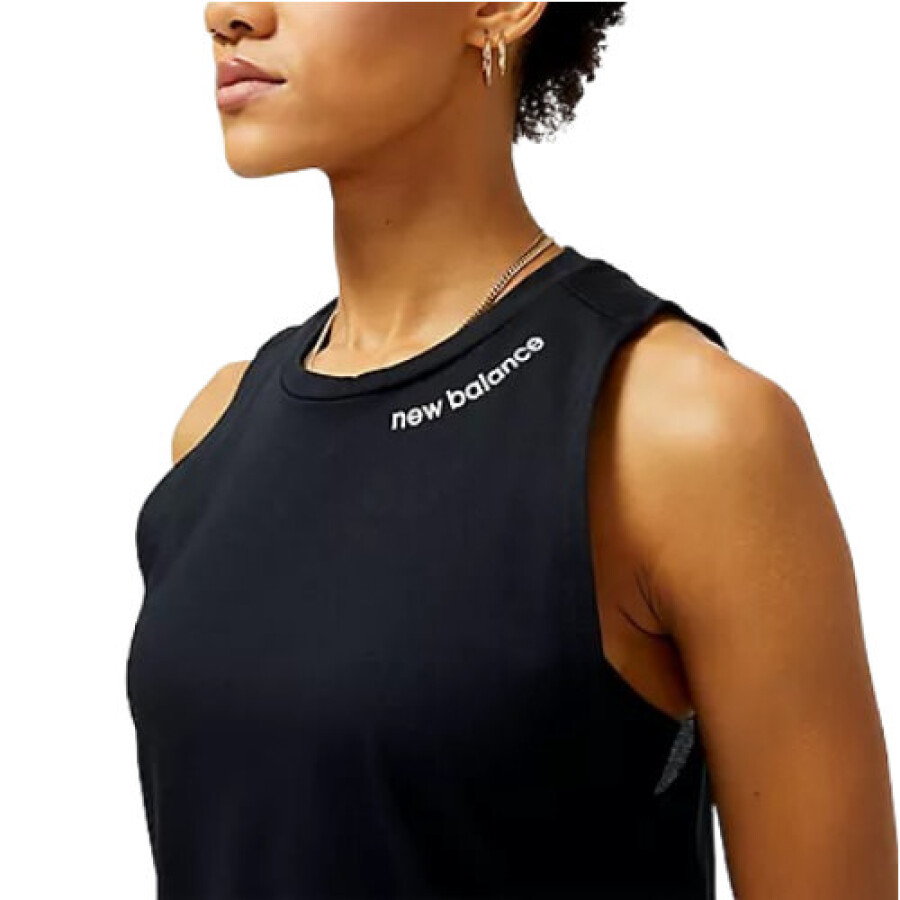 Musculosa de Mujer New Balance Relentless Heathertech Tank Negro