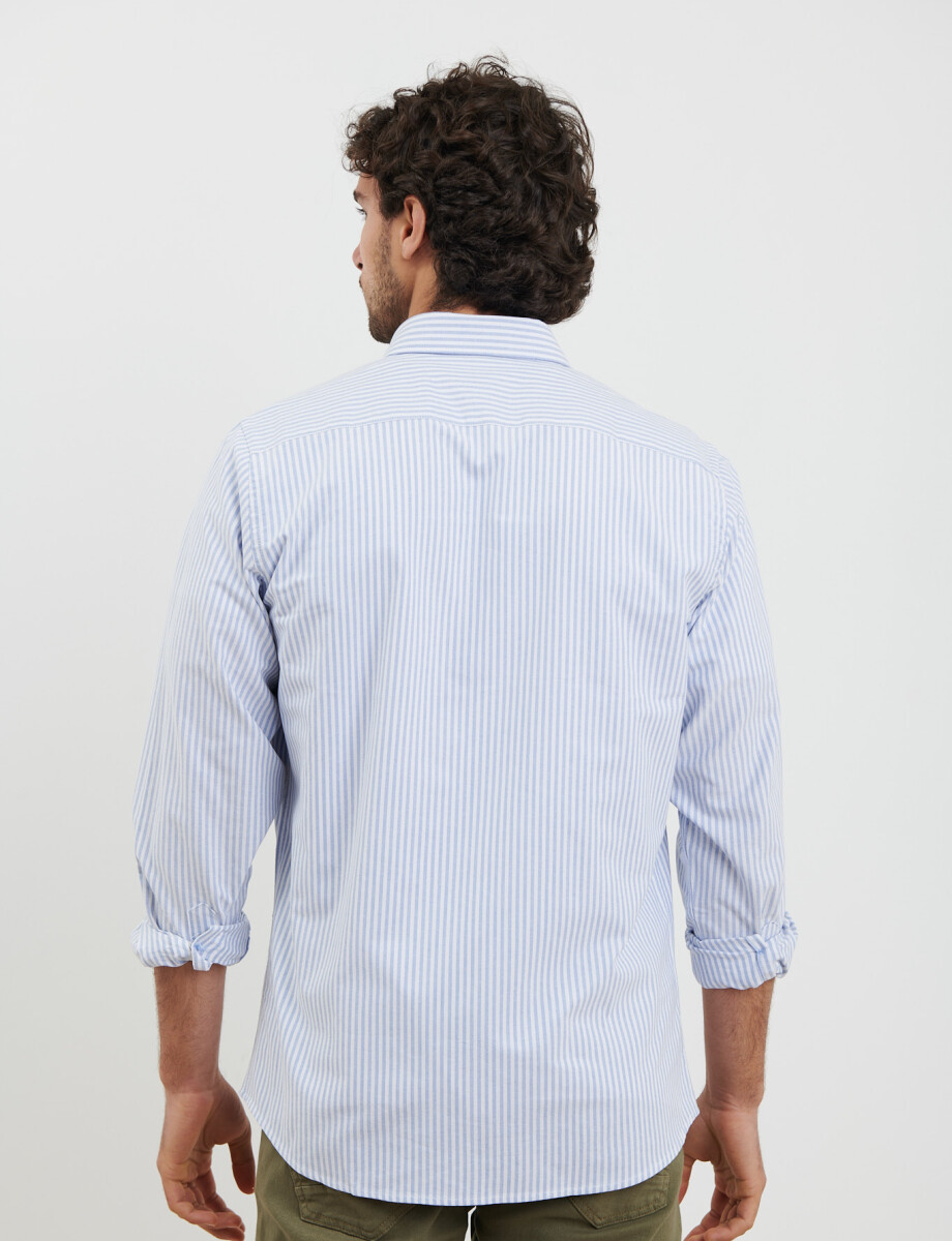 012584 CAMISA HARRY Celeste/blanco