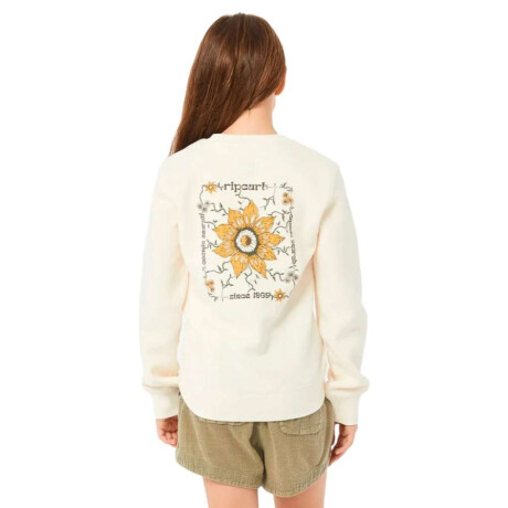 Buzo de niña Rip Curl Cosmic Floral Crew Blanco