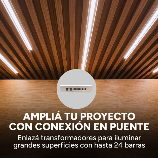 Luz Wpc Luz 1m Neutra 4000K +Transformador + Dimmer Pack X8 Neutra