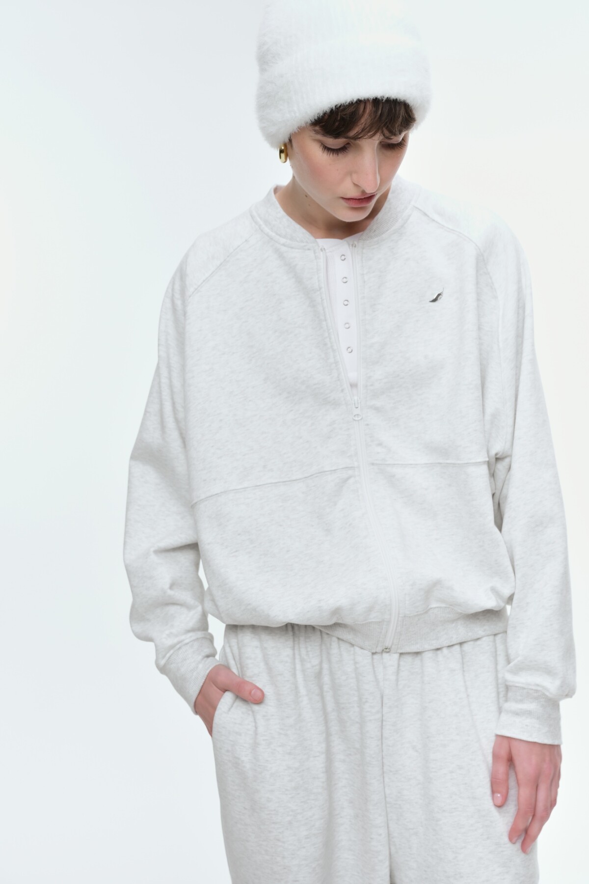 Campera Elsie Gris Melange
