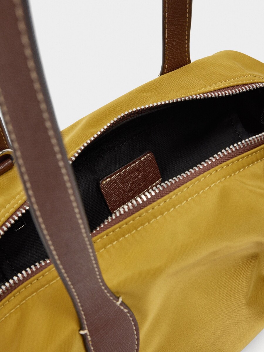 Bolso Shopper De Nylon S mostaza