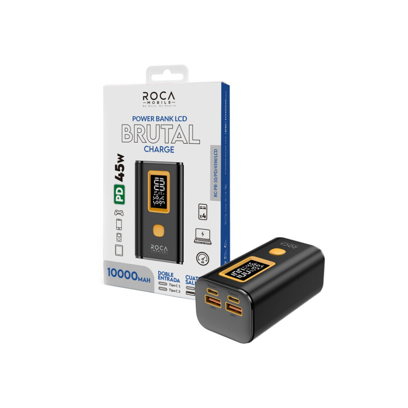 Power Bank LCD 10000 mAh PD 45W color negro Power Bank Lcd 10000 Mah Pd 45w Color Negro