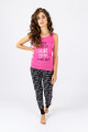 PIYAMA DE MUSCULOSA Y PANTALON LARGO FUCSIA