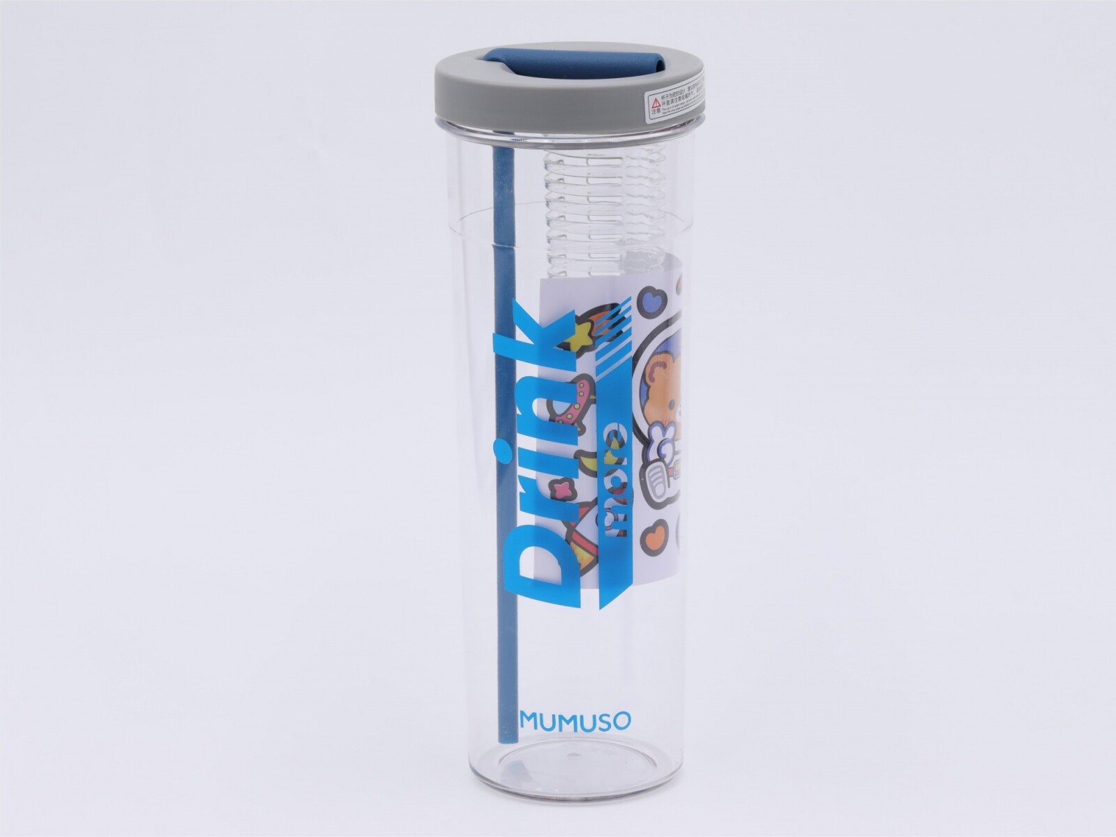 BOTELLA DE AGUA DE PLÁSTICO CON SORBITO E INFUSOR (AZUL/700 ML) 