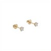 Caravanas Estrella- Zirconia -Oroo bajo - CA8475 conperla