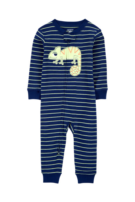 Pijama una pieza de algodón estampa camaleón Pijama una pieza de algodón estampa camaleón