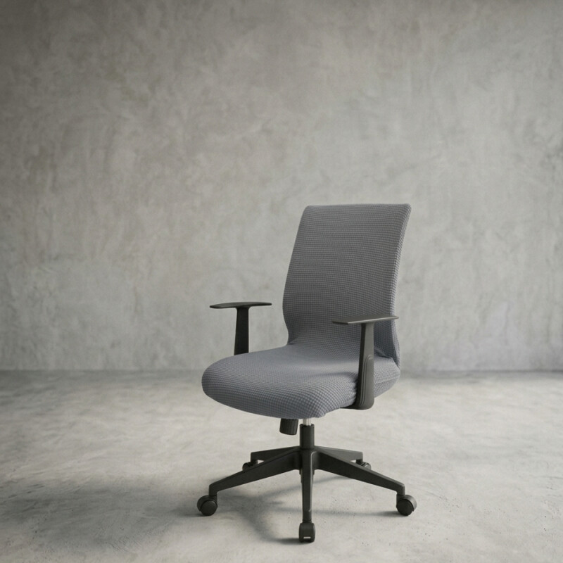 Funda cubre silla de escritorio gris