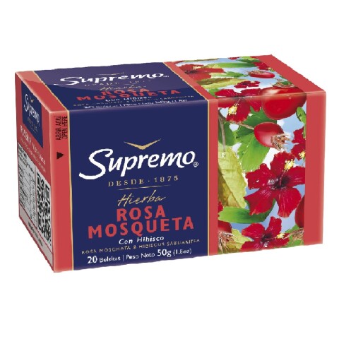Té Rosa Mosqueta Con Hibisco Supremo 20 Unidades Rosa Mosqueta C/ Hibisco