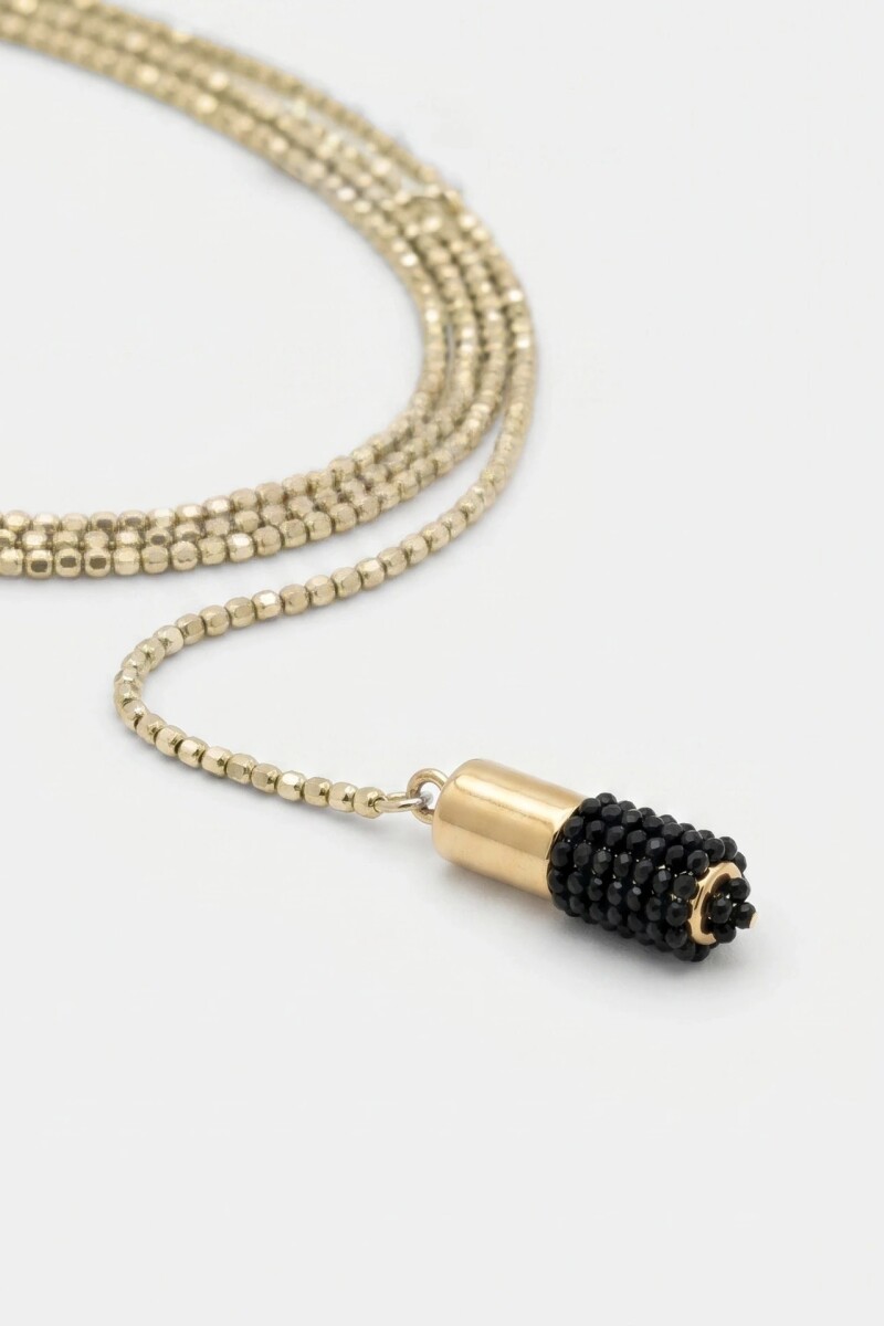 COLLAR LONG TASSEL Dorado