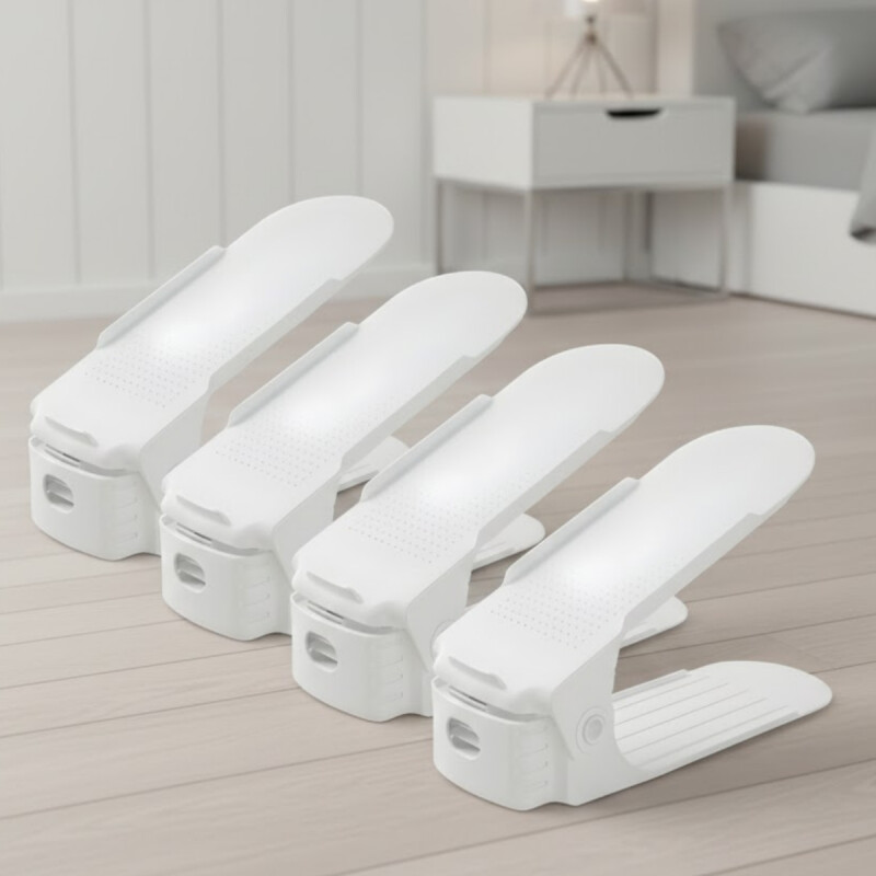 Organizador regulable de zapatos x4 BLANCO