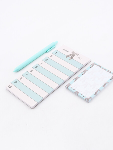 LIBRETA NOTA IMANTADA BLOCK Y LAPICERA VERDE AQUA