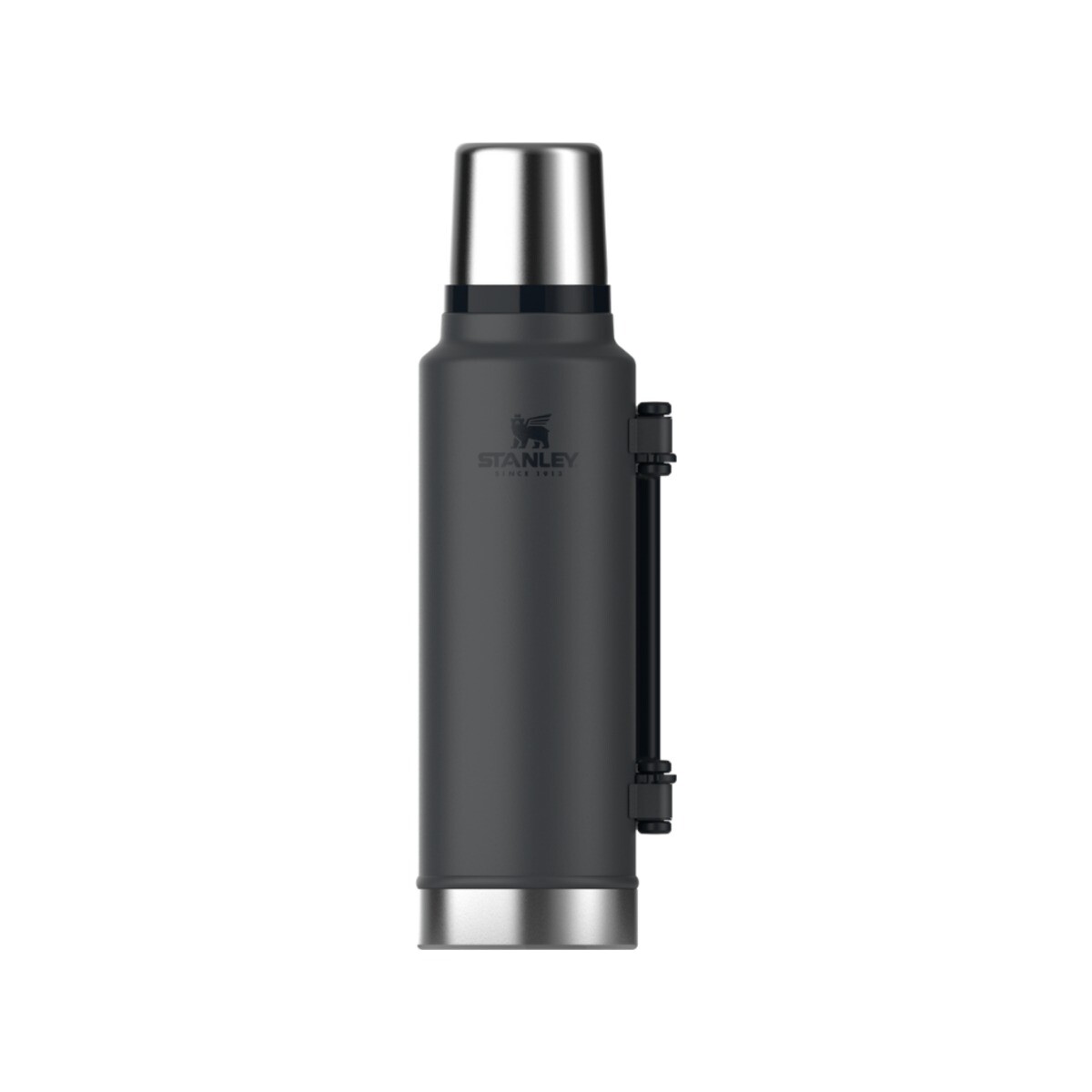 Termo Stanley Classic 1.4 L con Asa Plegable y Tapón Cebador - Negro 