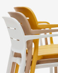 Silla de exterior apilable Morella beige