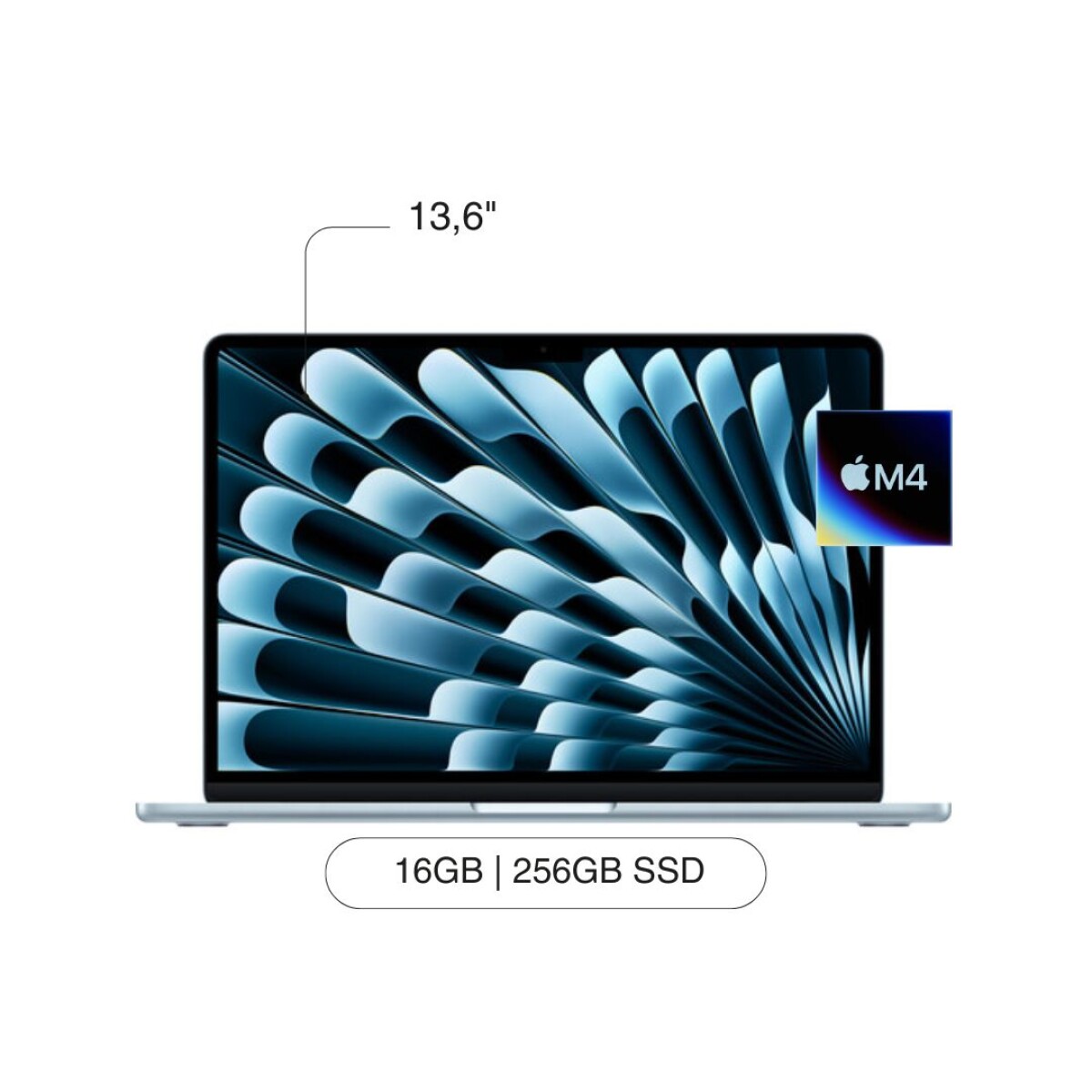 APPLE Macbook Air MC6T4LL/A 13.6' 256GB SSD / 16GB M4 Chip - Sky Blue 