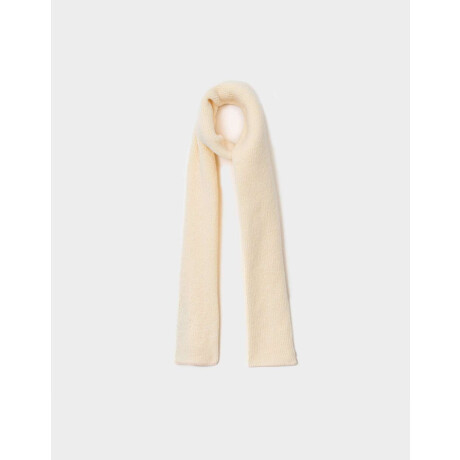 Bufanda Con Tag Blanco Crudo