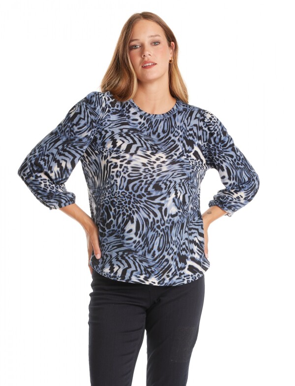 Buzo Soft Print MULTI/AZUL