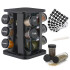 Especiero Giratorio 12 Frascos Vidrio Para Condimentos Cocina Acero Inoxidable Imback Negro Especiero Giratorio 12 Frascos Vidrio Para Condimentos Cocina Acero Inoxidable Imback Negro