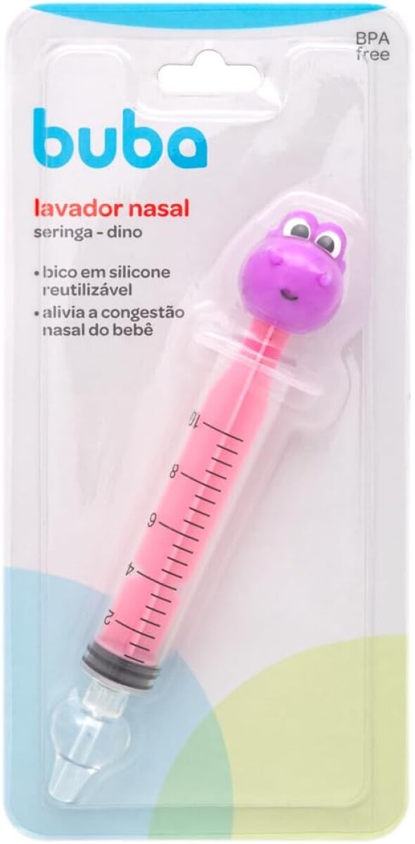 Jeringa lavado nasal BUBA - dino rosa 