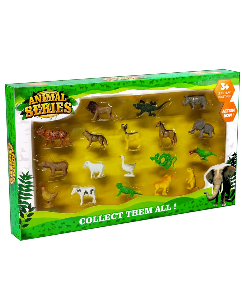 Set de animales de la selva 18 piezas 