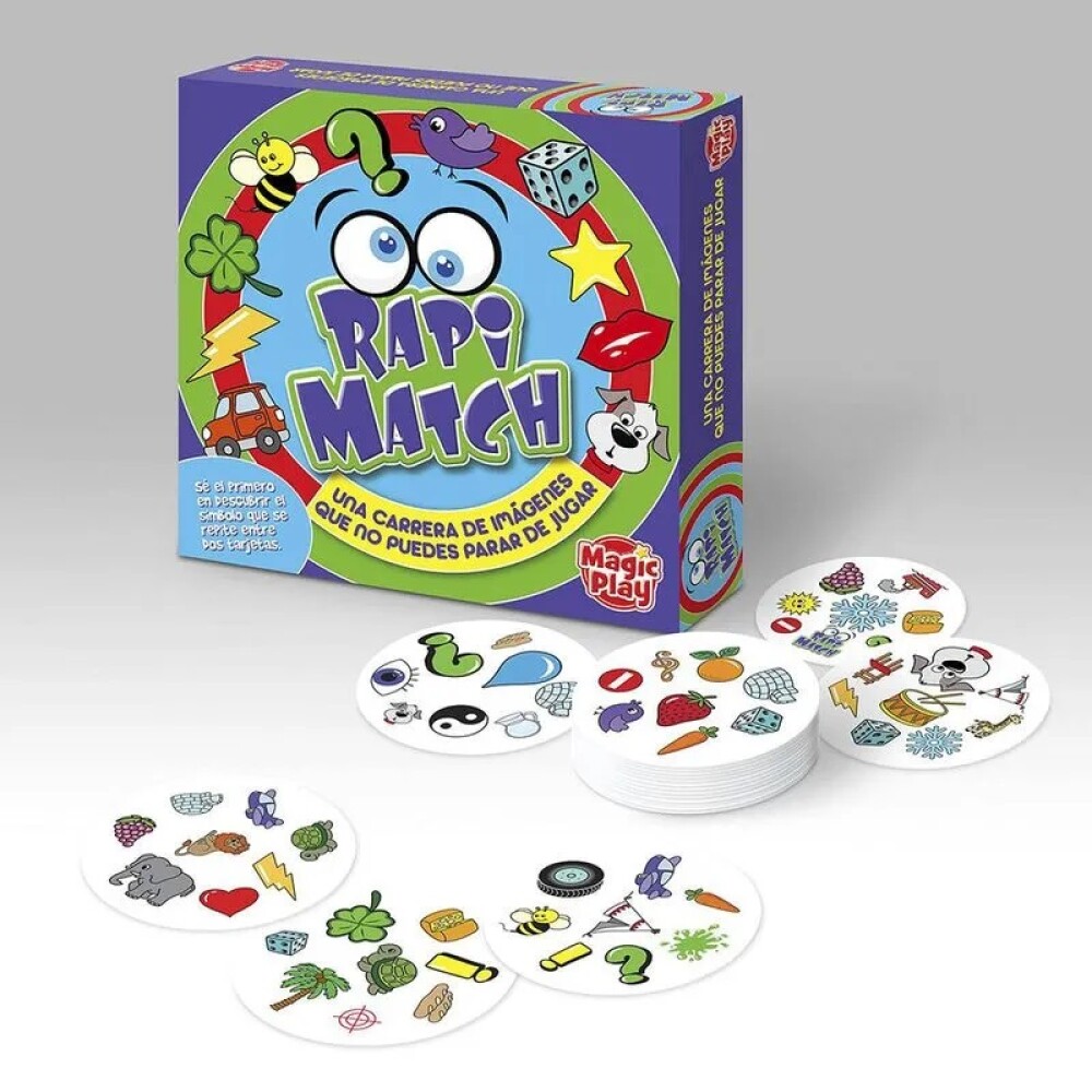 Rapi Match - Juego de Mesa RAPIMATCH DEBERAS DESCUBRIR LAS IMAGENES QUE SE REPITEN ENTRE DOS TARJETAS.