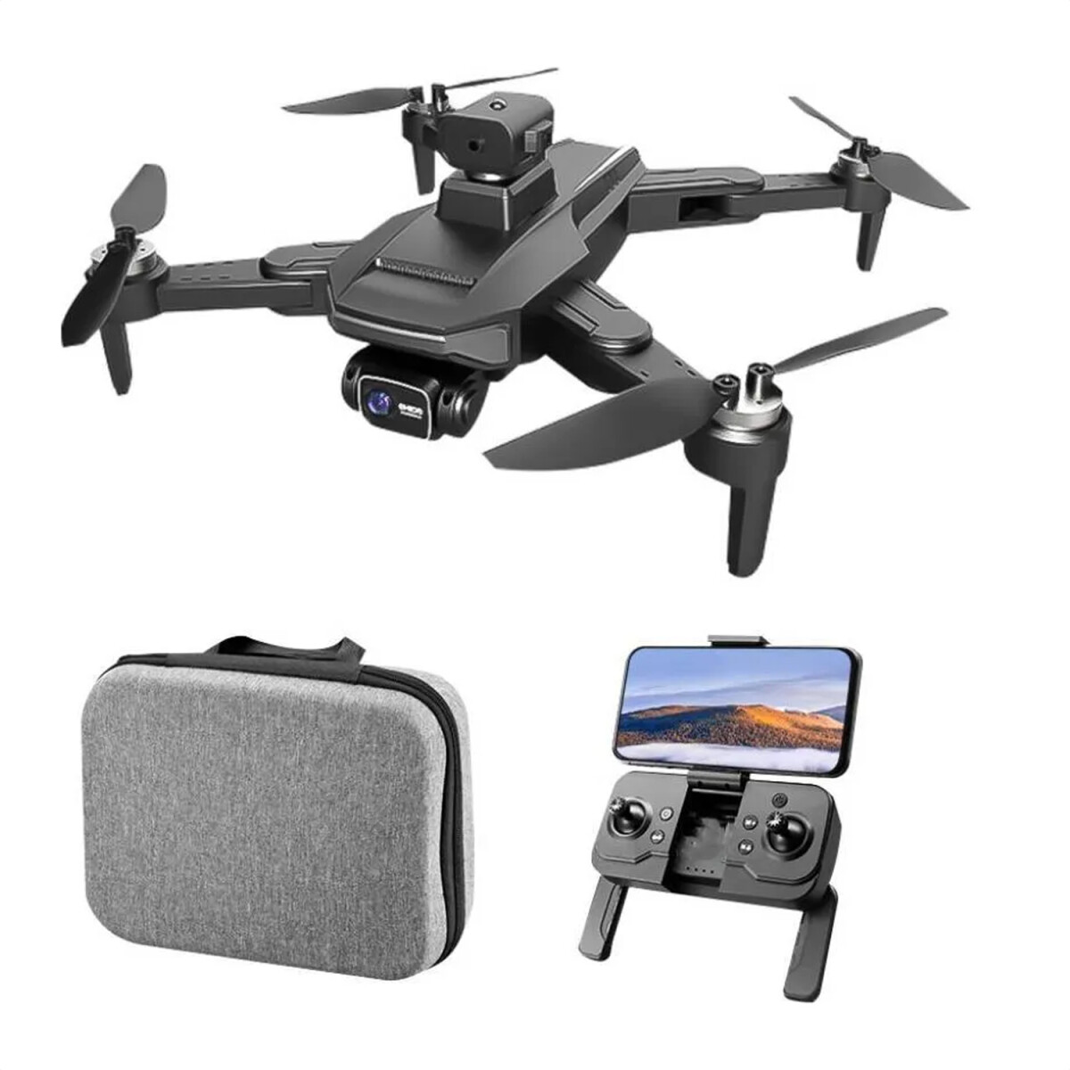 Drone Profesional Con 2 Cámaras 1080p Hd + Control Y Estuche - DRONE 2 CAMARAS 80-88 