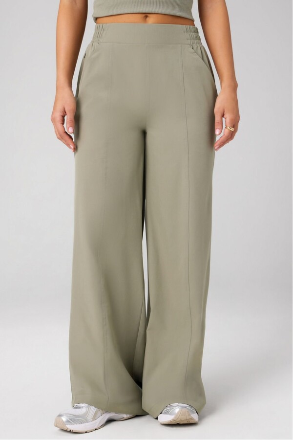 Pantalón Downtown Wide Leg Pant Mujer Seagrass