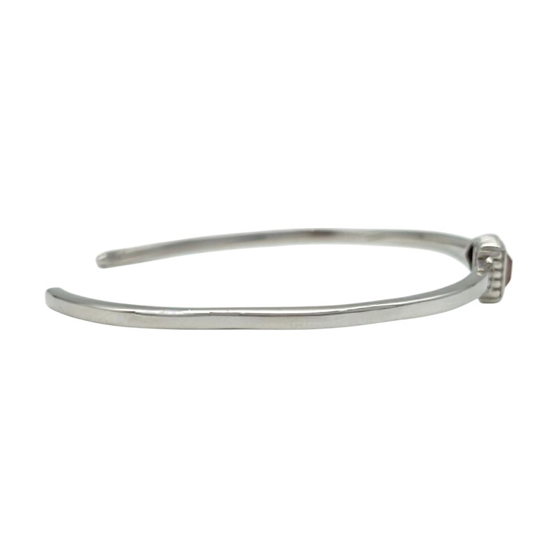 Brazalete Varanasi-Plata 925 rodinada-Piedra Granate y Cuarzo rosa-BR2019 conpiedra