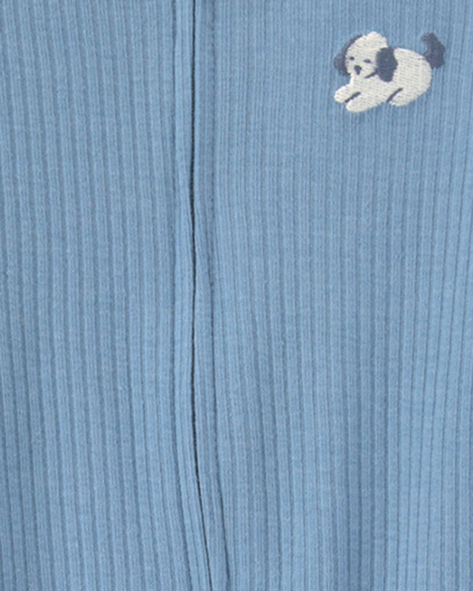 Pijama una pieza de algodón, con pie, azul, diseño perro Pijama una pieza de algodón, con pie, azul, diseño perro