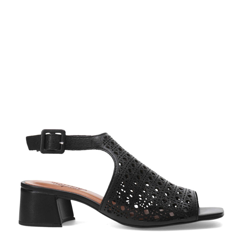 Sandalias de Mujer Bottero Calada con Taco Negro