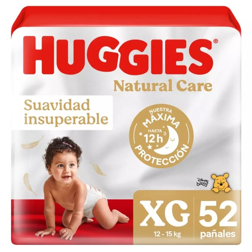 Pañales Huggies Natural Care x52 Talle XG Pañales Huggies Natural Care x52 Talle XG