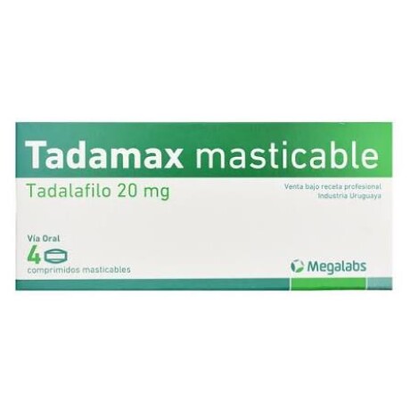 Tadamax 20 mg 4 Comprimidos Masticables – Potencia Sexual de Acción Rápida Tadamax 20 mg 4 Comprimidos Masticables – Potencia Sexual de Acción Rápida