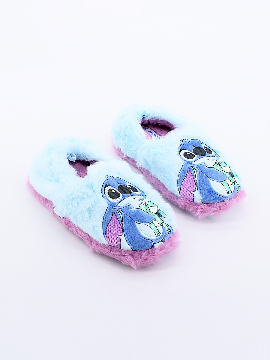 PANTUFLAS STITCH AND FROG - CELESTE 