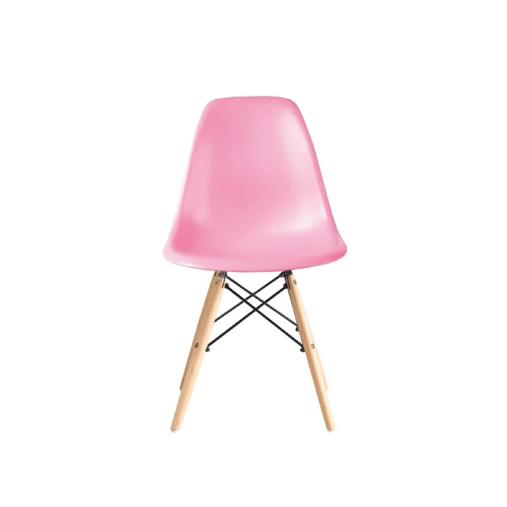Silla DKR Base - En Madera - Infantil Rosa