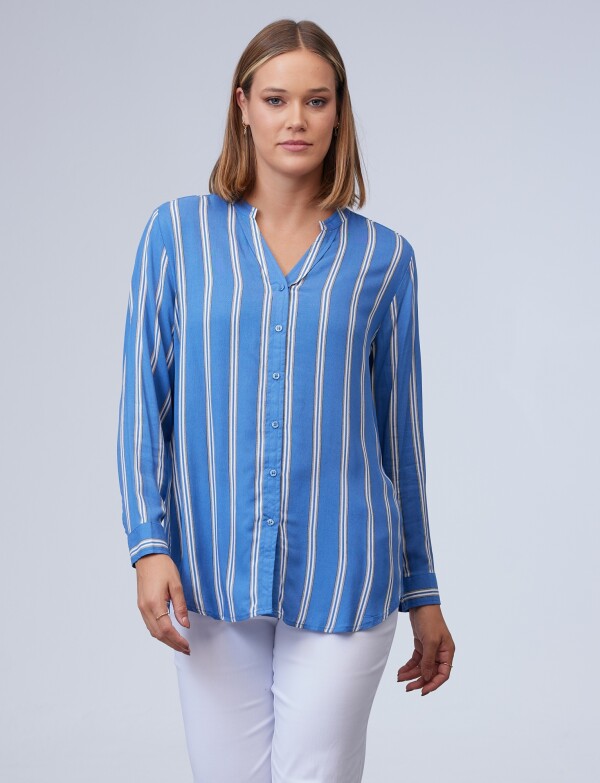 Camisa Lineas AZUL/MULTI