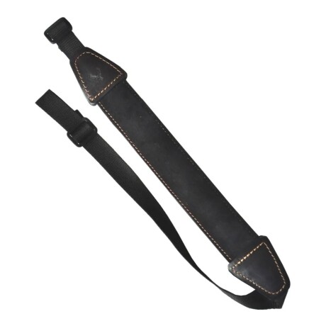 CORREA P/RIFLE 95X5cm C/NEGRO CUERO/NEOPRENO.- CORREA P/RIFLE 95X5cm C/NEGRO CUERO/NEOPRENO.-