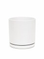 MACETA CERÁMICA Blanca con Plato Minimalista MACETA CERÁMICA Blanca con Plato Minimalista